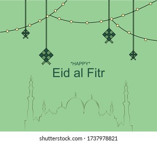 design about Eid al-Fitr greetings