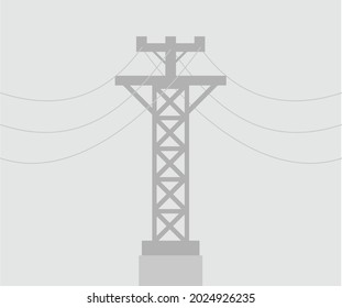 design about electricity pole illustration