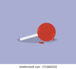 a design about a falling candy