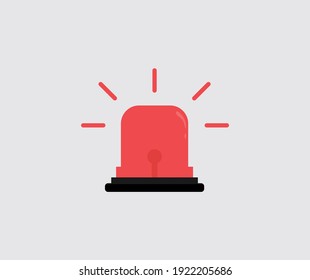 design about Flashing red siren icon illustration