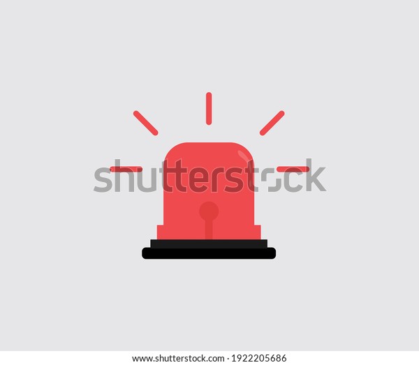 design about\
Flashing red siren icon\
illustration