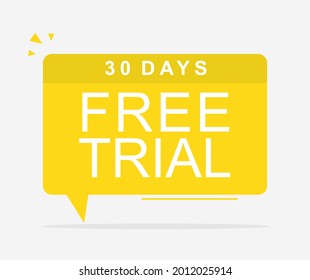 design about Free 30 days trial banner