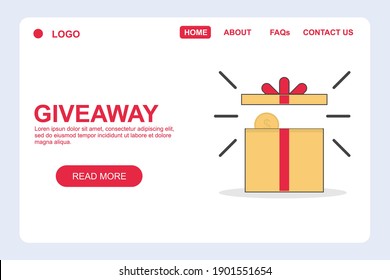 diseño de la ilustración web de regalo