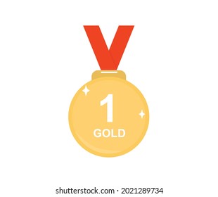 design about gold medal icon illustration