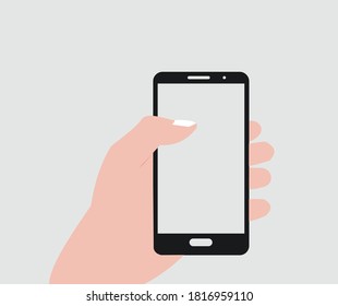 design about the hand holding the device