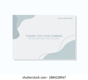 design about illustration of Thank you wedding card