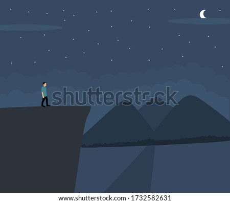 design about illustrations of natural scenes at night