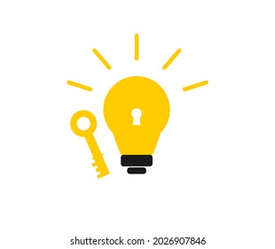 design about light and key icon illustration