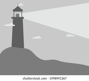 design about lighthouse background illustration