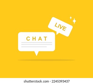 diseño de ilustración de chat en vivo