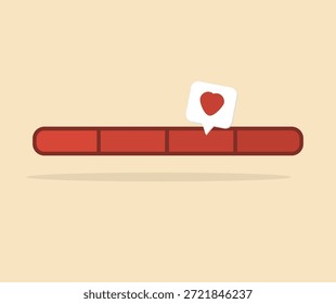 design sobre o ícone indicador de amor