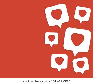 design about love simple red color
