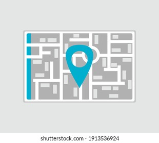 design about map icon illustration