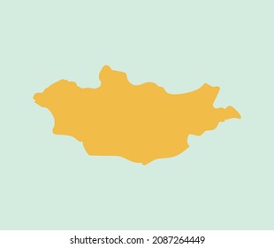 diseño de la ilustración de icono del mapa de país de mongolia