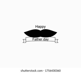 design about the mustache logo that reads happy father day