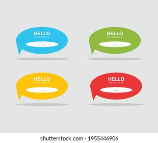 design about the name tag template