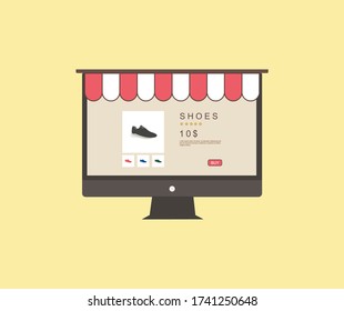 design about online shop illustrations