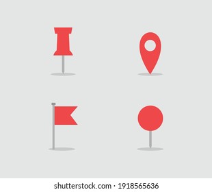 design about pin maps icon illustration