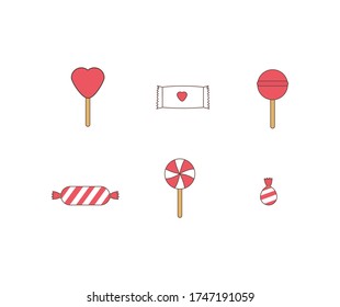 design about simple candy icons
