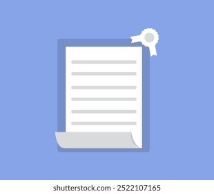 Diseño sobre el icono de certificado simple