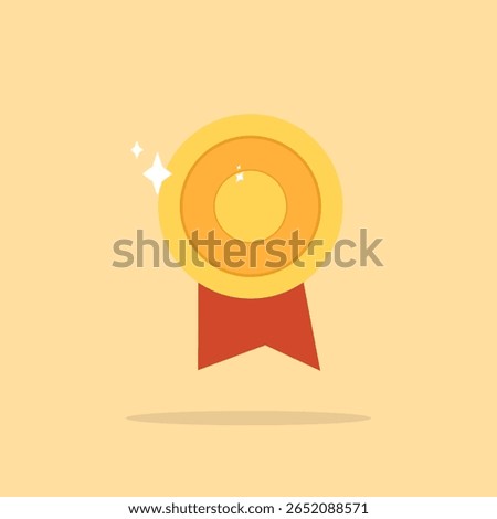 design about simple certificate icon for graduation, award and achievement purposes