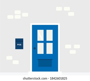 diseño sobre un fondo de puerta simple