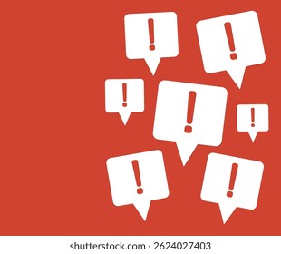 Diseño sobre fondo de signo de exclamación simple