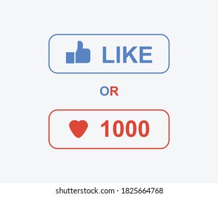 design about simple like and love icon