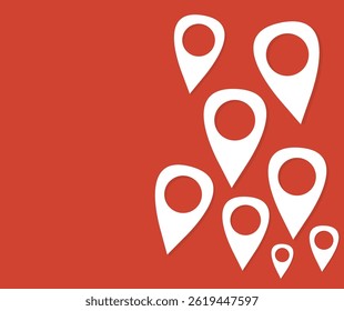 design about simple location icon background