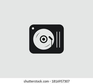 diseño de iconos simples de fonógrafo