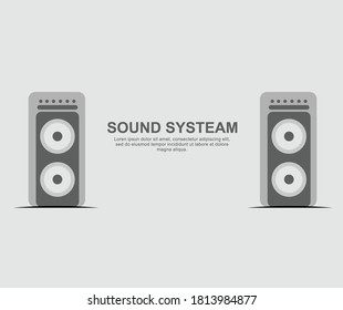 design about simple sound system icon