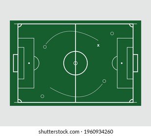 a design about a soccer field illustration