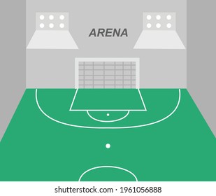 a design about a soccer field illustration