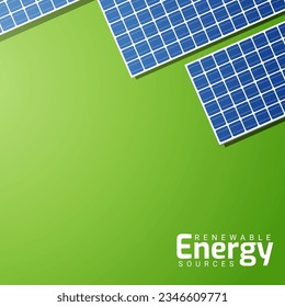 design about solar panel energy illustration, renewable energy resources