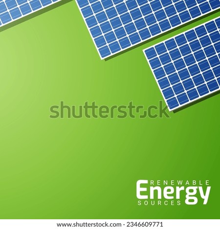 design about solar panel energy illustration, renewable energy resources