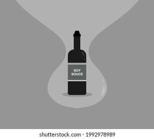 design about soy sauce background