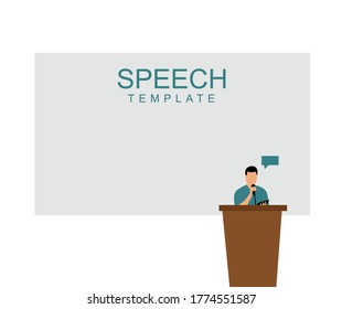 design about speech templates that contain people who talk