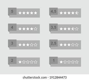 design about star rating with number illustration
