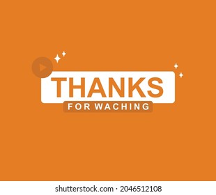 design about thank for watching svg