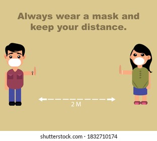 a design about wearing mask