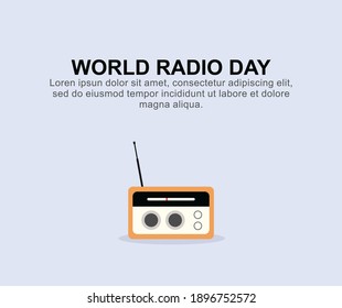 design about world radio day illustration