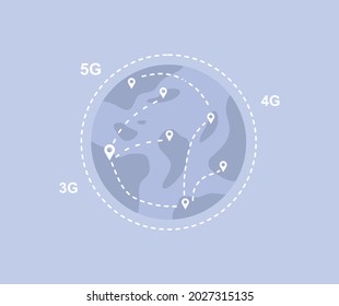 design about worldwide network background illustration
