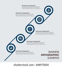 Design abstract 3d arrow infographic template 5 steps for business concept