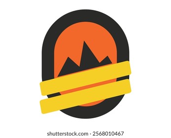 Design a abstract adventure logo shape flat vector design. 