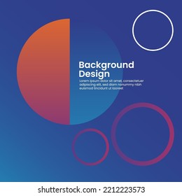 design abstract background gradient social media post template blue