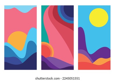 Design Abstract Background Vector Summer Colorful for Banner, Poster, Cover and Social Media Content Template