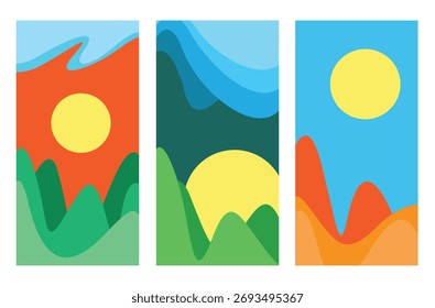 Design Abstrato Fundo Vetor Verão Colorido para Banner, Poster, Capa e Modelo de Conteúdo de Mídia Social