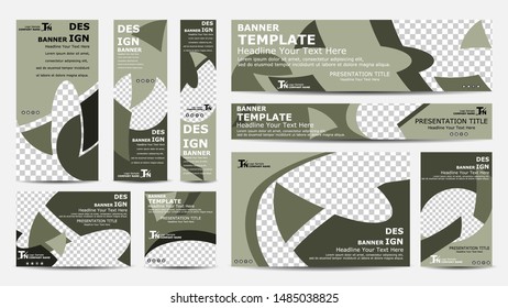 Design abstract banner of different standard sizes.
Collection of design banner template.
