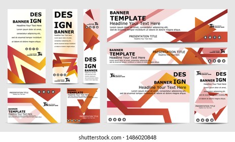 Design abstract banner of different standard sizes.
Collection of design banner template. 