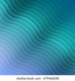 Design abstract blue gradient color wave background for design brochure, website, flyer, Wallpaper with  ripple pattern. Geometric backdrop for business presentation. Vector